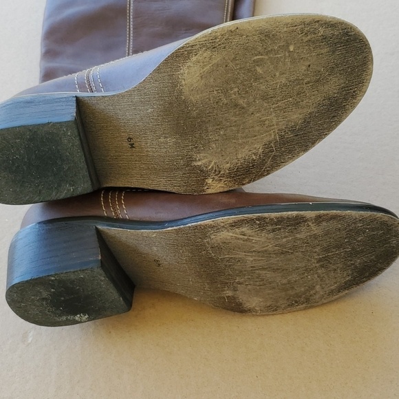 Brazilian made brown leather upper boots size 6m - Picture 10 of 13